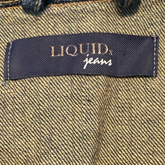 Liquid Jeans Distressed Jean Jacket Women’s Medium - Picture 3 of 7